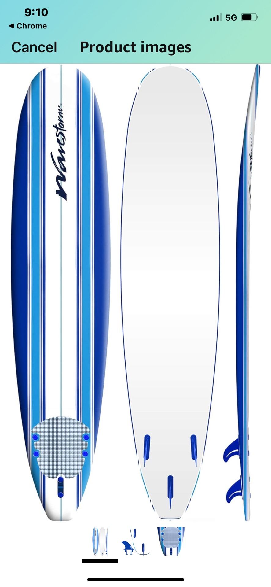 Wavestorm 9' Classic Pinline Surfboard,WS18-SRF110-PIN-A New 250$ Pick up Phoenix 43rd ave and Indian School 
