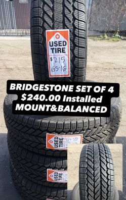 Bridgestone used tires set of 4