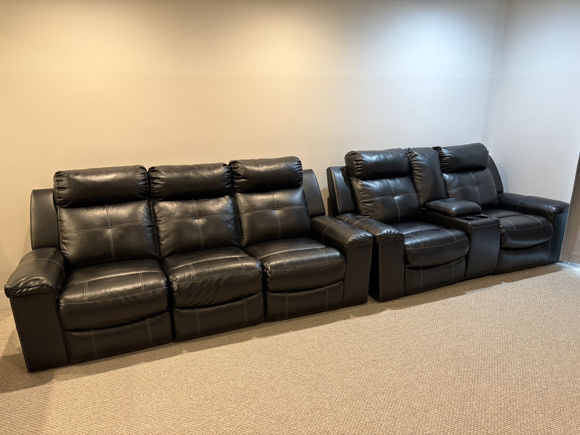 Faux Leather Sofa 🛋️ 