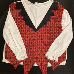 Vampire Costume Shirt Vest Men’s Size XL Halloween Big And Tall Plus Size Party
