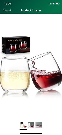 High quality Stemless Wine Glasses, Stemless Wine Glass Set of 2, 12OZ Glasses, Suitable for Parties, an Ideal Wine Accessory Gift(2) ( please follow 