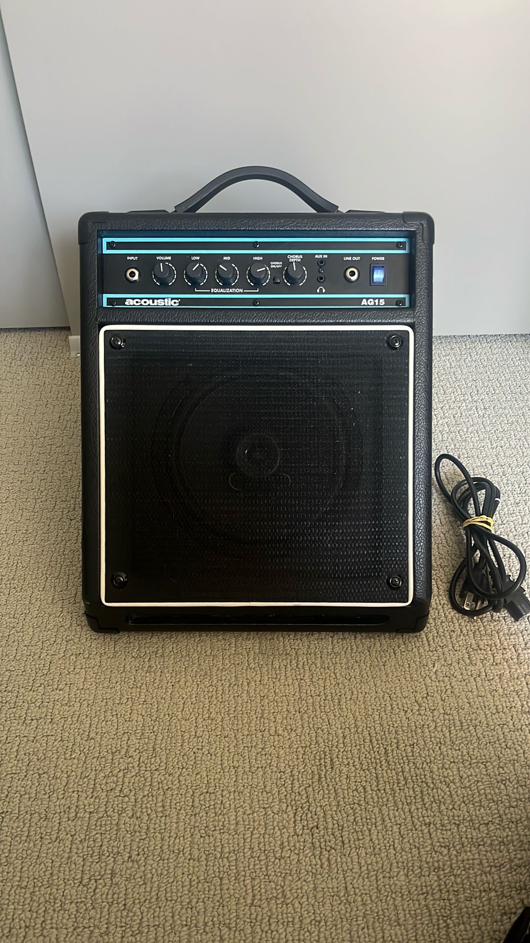 Acoustic AG15 Acoustic Guitar Amp With Power Cord, Works Great