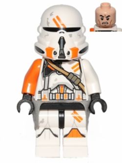 SW0523 Clone Airborne Trooper, 212th Attack Battalion (Phase 2) - Orange Arm, Dirt Stains