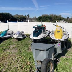 4 Jet Skiis With Trailer