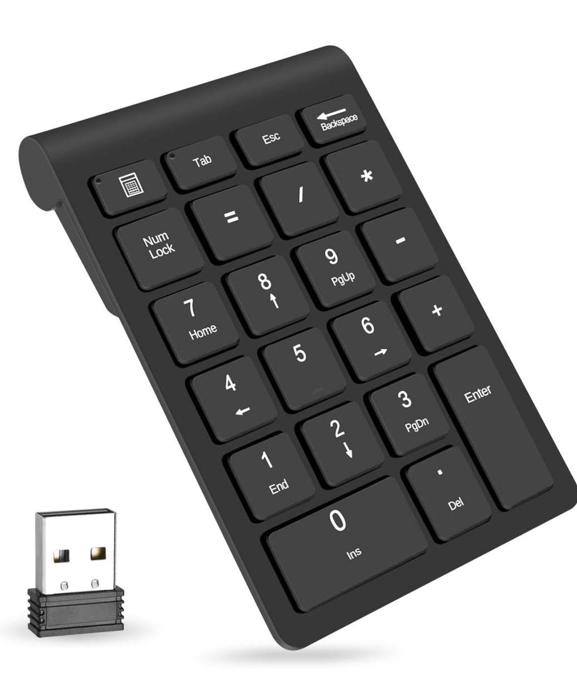 Foloda Wireless Number Pads, Numeric Keypad Numpad 22 Keys Portable 2.4 GHz .