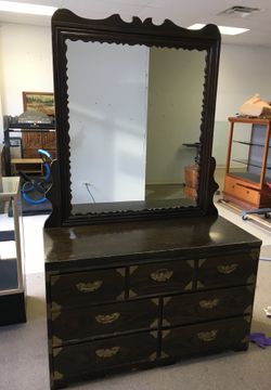 Antique vintage woman makeup table