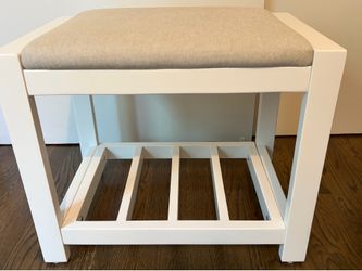 Pottery Barn upholstered stool like new