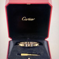 Gold Cartier Love bracelet size 17
