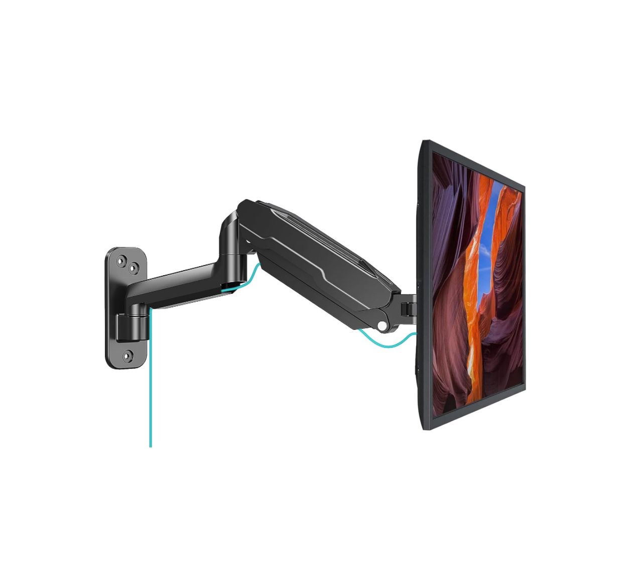New In It’s Box MOUNT PRO Single Monitor Wall Mount for 13 to 32 Inch Computer Screens, Gas Spring Arm Holds Up to 17.6lbs, Full Motion Adjustable,VES