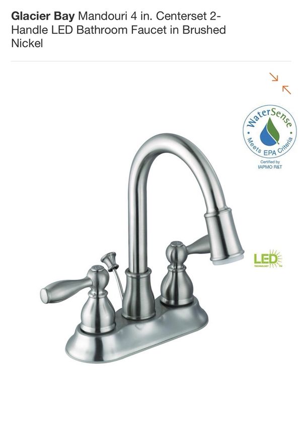 Glacier Bay Mandouri 4 In Centerset 2 Handle Led Bathroom Faucet