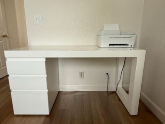 Custom Expandable Home Office Desk – Seats 1 or 2 People – White