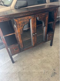 Rustic wood cabinet