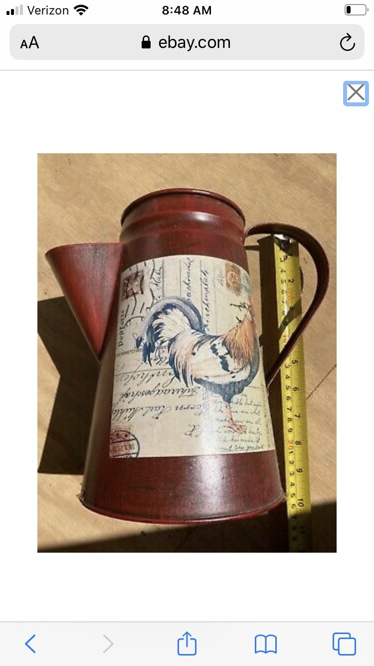 Metal chicken pitcher