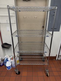 Metro NSF Commercial Rolling Wire Rack 36” × 24” × 68”