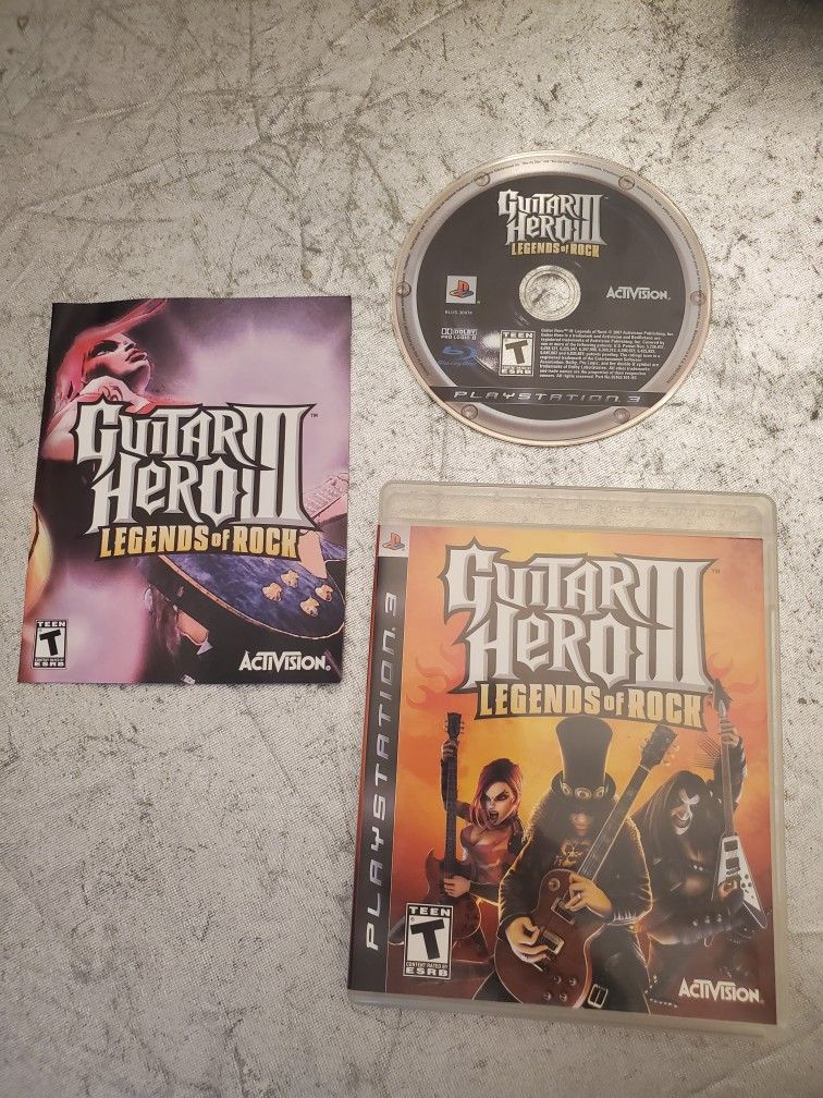 Guitar hero 3 iii legends of rock playstation 3 ps3 video game