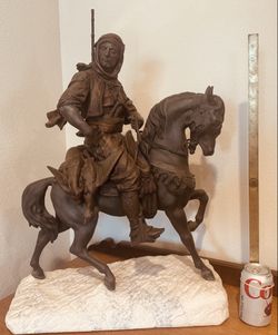 Famous statue “ The Horseman returning from the hunt “.