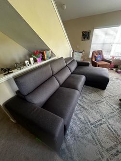 Nevio 3-Pc. Fabric Power Headrest Sectional and Chaise with 1 Power Motion Chair
