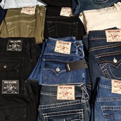 True Religion Jeans and shirts For Men. 
