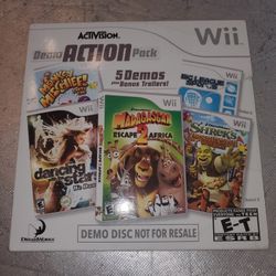 NINTENDO WII ACTIVISION DEMO ACTION PACK 5 DEMOS PLUS TRAILER NEW.  