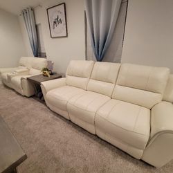 Recliner Leather Couch and Loveseat Set ☆Price Negotiable (Individual Price Available) ⚡️