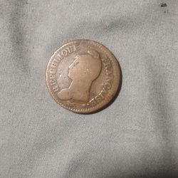 French Coin 1 Décime From 1790's