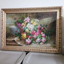 Still Life with Flowers Canvas Wall Art Print