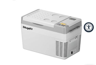 BougeRV 12 Volt Refrigerator, CRPRO 21 Quart 12V Car Fridge, Portable Freezer (-8℉~50℉), Compressor Cooler with 12V/24 DC, 110-240 AC for Outdoor Camp