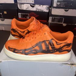 NIKE AIR FORCE 1 LOW ‘ORANGE SKELETON’ SZ 10