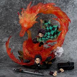 demon slayer anime tanjiro kamado pvc statue with lights