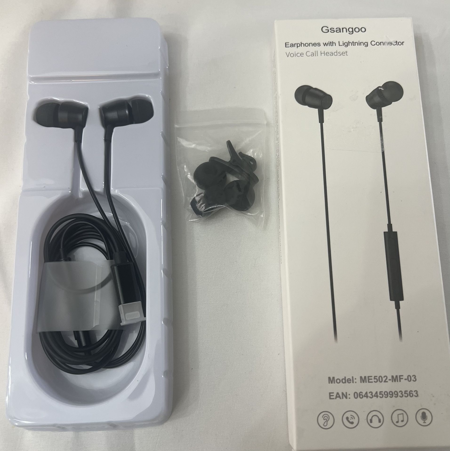 Lightning Headphones for iPhone 13 14 12 Pro Max MFi Certified Lightning Earbuds with Mic Noise Isolation Stereo Bass in-Ear Headphones Lightning Conn