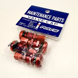 Rays Engineering Valve Stem (Set of Four) - Red