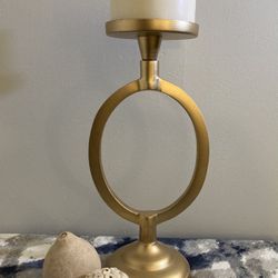 Gold Colored Candle Holder