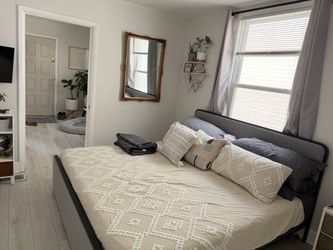 King sized bed frame with 4 drawers