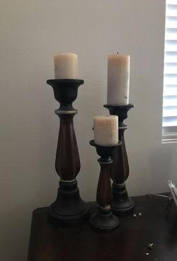 3 candle holders