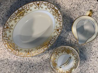 White and Gold Noritake Fine China