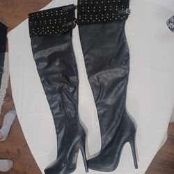 7.5 Thigh High Leather Boots