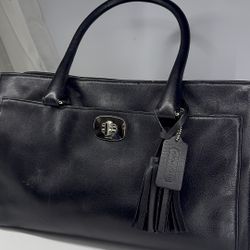 coach leather tote bag 