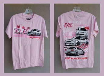 NISSAN SKYLINE GTR R34 TOKYO RACING JDM PINK SHIRT SMALL $30