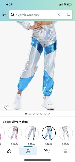 Silver + Blue Jogger Pants