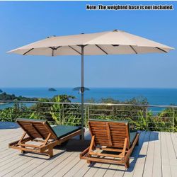 ❤️‍🔥 F｜15FT Double-Sided Patio Umbrella