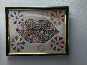 Lip mandala art