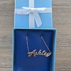 White Gold Ashley Necklace - Tarnish Free In Tiffany's Turquoise Box With White Ribbon