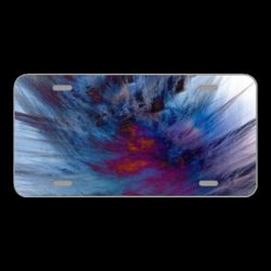 License Plate Novelty Car Front Crash-Land Crash Explosion Art