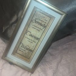 Serenity Prayer picture Frame 