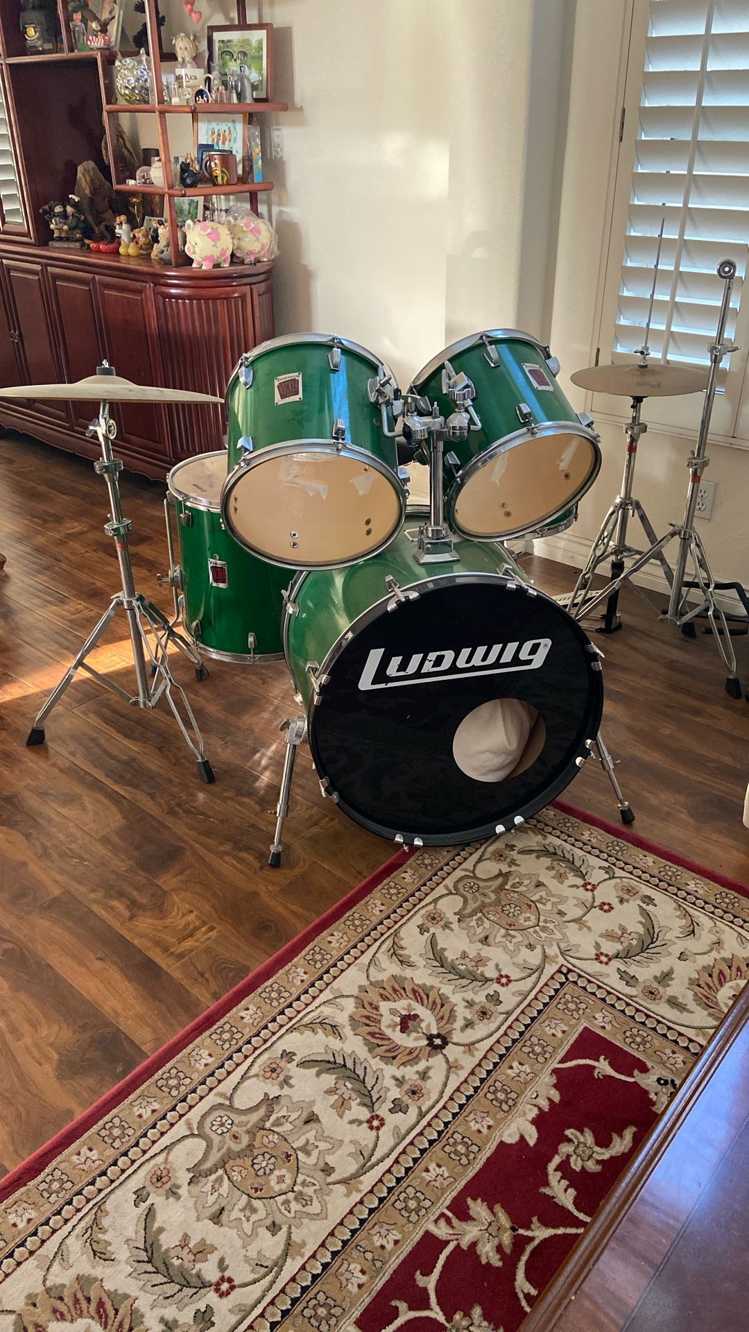 Ludwig Rocker Drum Set + Cymbals - $400