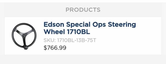 NEW Edson Special Ops Steering Wheel 1710BL