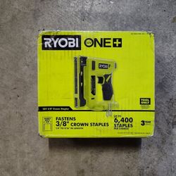 FREE BATTERY! NEW RYOBI P317 18V ONE+ CORDLESS COMPRESSION DRIVE 3/8 INCH CROWN STAPLER - TOOL ONLY