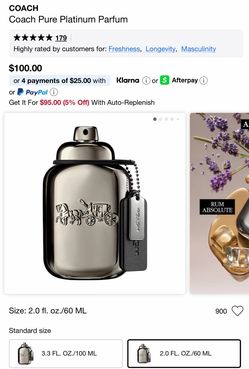 Coach New York Pure Platinum Parfum 60ml
