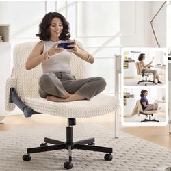 New Criss Cross Chair,Cross Legged Chair with Wheels and Arms