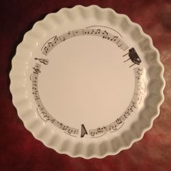 Pillivuit Porcelain Pie/Quiche Dish Music Theme 